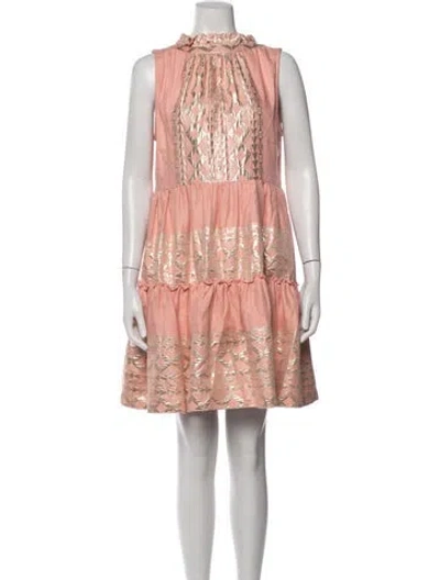 Pre-owned Lace The Label Printed Mini Dress W/ Tags In Pink