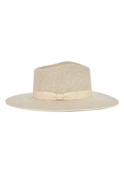 Lack Of Color Carlo Rancher Stone Wool Felt Fedora In White