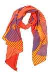Lack Of Color Color Print Long Scarf