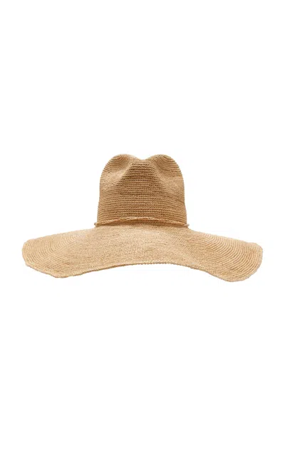 Lack Of Color Drift Wide-brimmed Raffia Fedora In Neutral
