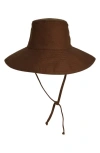 Lack Of Color Holiday Cotton Canvas Bucket Hat In Brown