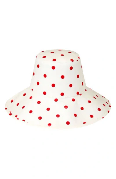Lack Of Color Holiday Polka Dot Bucket Hat In Blue