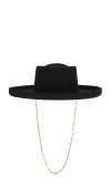 Lack Of Color Lawson Boater Hat In Black