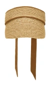 Lack Of Color Linen Visor In Natural & Cinnamon