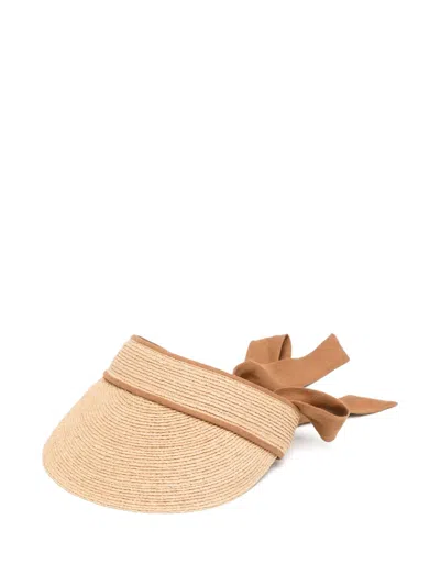 Lack Of Color Linen Visor In Neutral