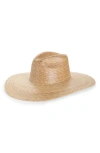 Lack Of Color Palma Wide Straw Fedora In Natural