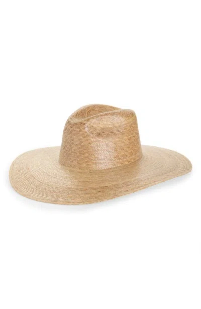 Lack Of Color Palma Wide Straw Fedora In Natural
