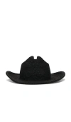 Lack Of Color Raffia Cowboy Hat In Black