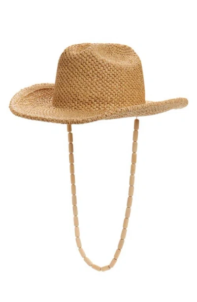 Lack Of Color Raffia Cowboy Hat In Brown