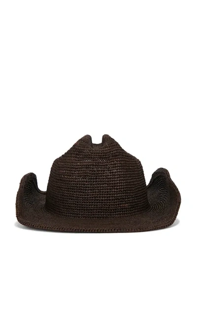 Lack Of Color Raffia Cowboy Hat In Brown