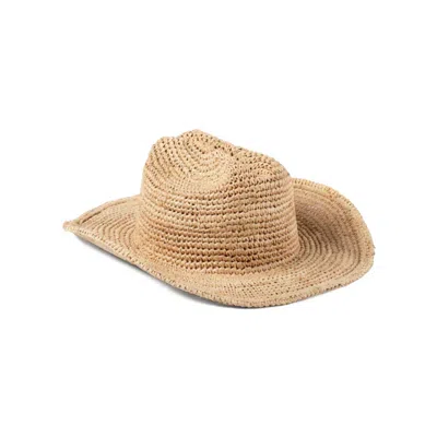 Lack Of Color Raffia Cowboy Hat In Natural In Brown