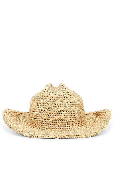 Lack Of Color Raffia Cowboy Hat In Natural