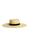 Lack Of Color Raffia Mira Boater Hat In Sand