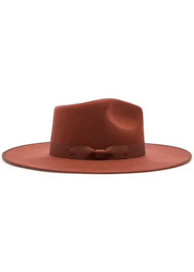 Lack Of Color Rancher Wool Fedora In Terracotta