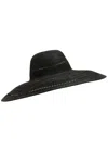 Lack Of Color Riveria Woven Straw Sun Hat In Black