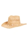 Lack Of Color Seashells Open Weave Cowboy Hat