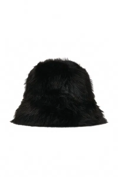 Lack Of Color Snuggle Bucket Hat In Black In Gold