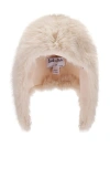 Lack Of Color Snuggle Fur Hood In Almond