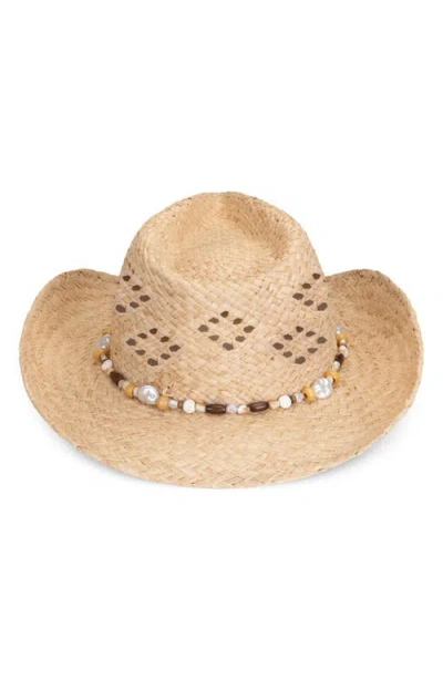 Lack Of Color Sol Raffia Cowboy Hat In Brown