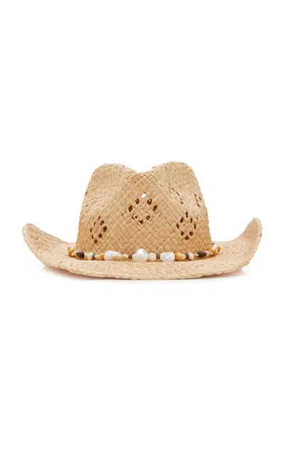 Lack Of Color Sol Raffia Cowboy Hat In Gold