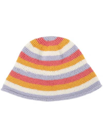 Lack Of Color Cindy Bucket Tweed Cotton Hat In Multicolour