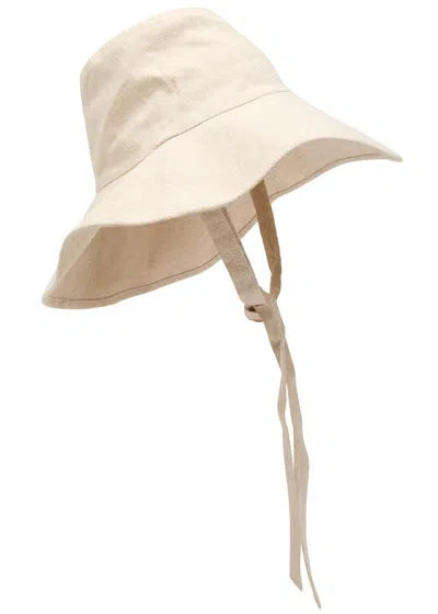 Lack Of Color Summer Linen-blend Bucket Hat In White
