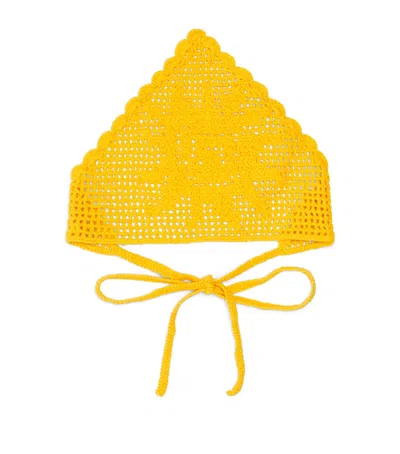Lack Of Color Sun Crochet Bandana In Yellow