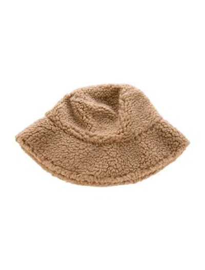 Pre-owned Lack Of Color Teddy Bucket Hat In Brown