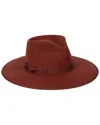 Lack Of Color Terracotta Wool Rancher In Red