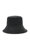 Lack Of Color The Inca Raffia Bucket Hat In Black