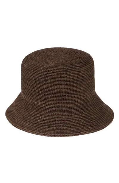 Lack Of Color The Inca Raffia Bucket Hat In Brown