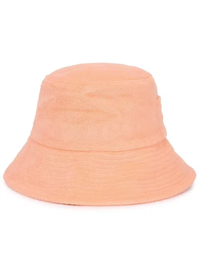 Lack Of Color Wave Peach Terrycloth Bucket Hat In Pink