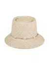LACK OF COLOR WOMEN'S SEASHELL-EMBELLISHED STRAW BUCKET HAT