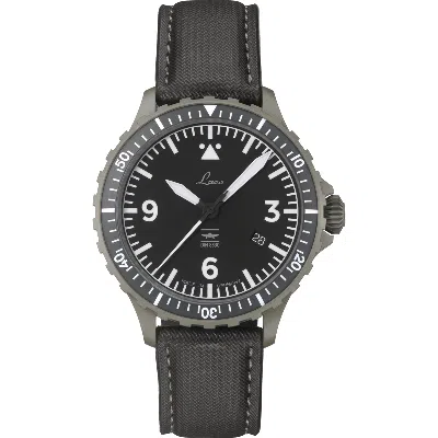 Pre-owned Laco Hamburg Din 8330 Automatic 43.5mm Dark Brushed Case Pilot Watch