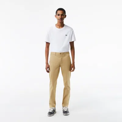 Lacoste Men's Slim Fit Stretch Cotton Pants - 42/34 In Beige