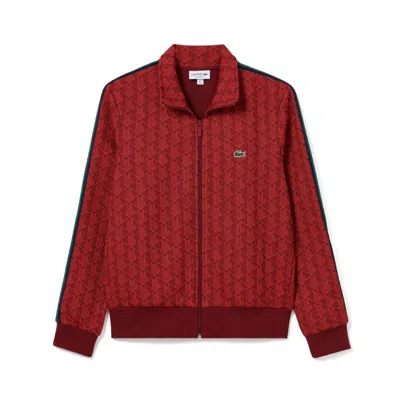 Lacoste Paris Monogram Zipped Sweatshirt - S - 3 In Red