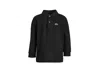 Lacoste Solid Long Sleeve Polo In Black