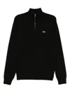 Lacoste Mens Half-zip Sweatshirt In Nude