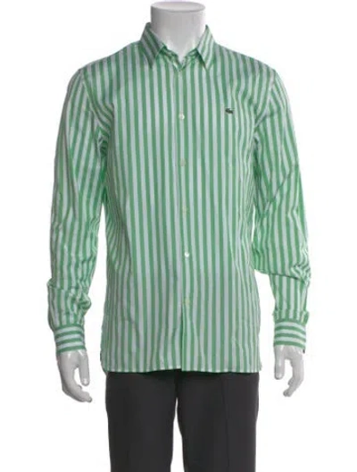 Pre-owned Lacoste 2018 Striped Shirt W/ Tags In Green