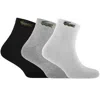 Lacoste 3 Pack Ankle Socks In Multi
