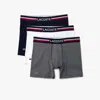 Lacoste Assorted 3-pack Logo Boxer Briefs In Blue