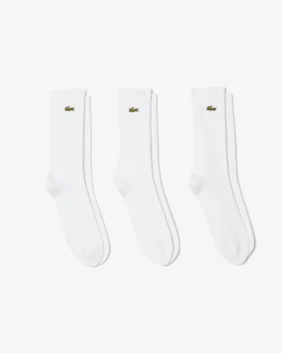 Lacoste 3 Pack Sport Mens High Cut Socks