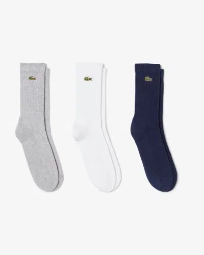 Lacoste 3 Pack Sport Mens High Cut Socks