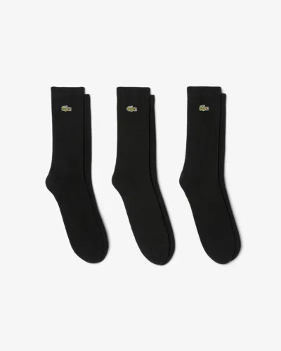 Lacoste 3 Pack Sport Mens High Cut Socks