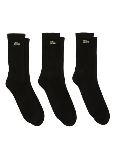 Lacoste 3-pack Sport Socks In Black