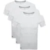 Lacoste Triple Pack T Shirts White In White
