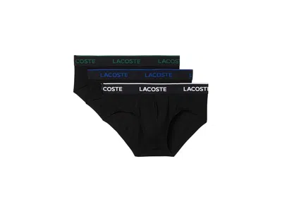 Lacoste 3 Pack Underwear Briefs In Black