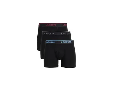 Lacoste 3-pack Boxer Briefs In Black