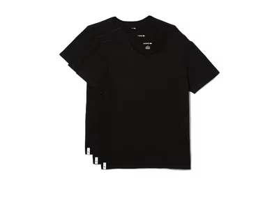 Lacoste 3-pack Crew Neck Regular Fit Essential T-shirt In Black