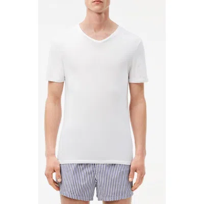 Lacoste 3-pack Essential V-neck T-shirts In White